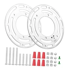 2 Pack Universal Light Fixture Mounting Bracket, 4 Inches Diameter Silver 1