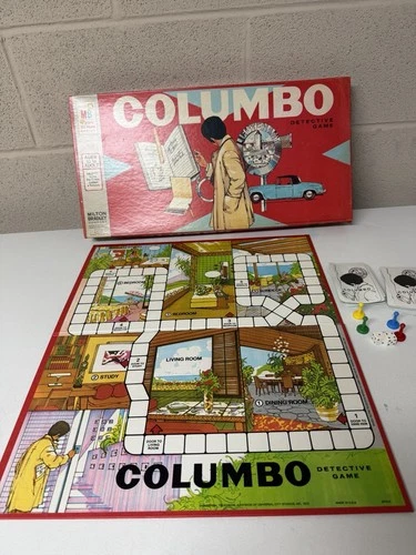 Vintage Columbo Detective Game 1973 Milton Bradley Complete