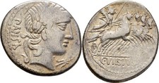 R&Ouml;MISCHE REPUBLIK Denar 90-89 C. Vibius C. f. Pansa Original M&uuml;nze #AND110