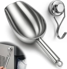 Stainless Steel Ice Scoop for Freezer with Magnetic standard, 