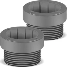 Thyle 2 Pcs Pool Umbrella Stabilizer Adapter Threaded Sleeves Gray 