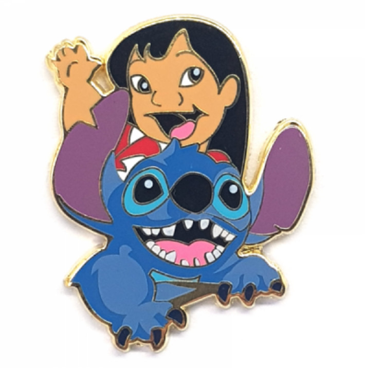 Rare LE 200 Disney Pin Lilo and Stitch Smiling Ohana Family Best Friends Acme