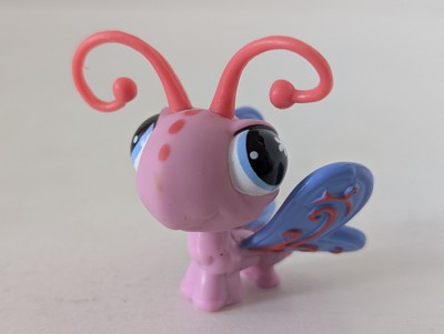 Hasbro 2007 LPS Littlest Pet Shop Pink Blue Wing Butterfly #611 Free Shipping