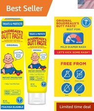 Fast Relief Diaper Cream with 16 Zinc Oxide - Paraben, Dye, and Talc Free, 4 oz