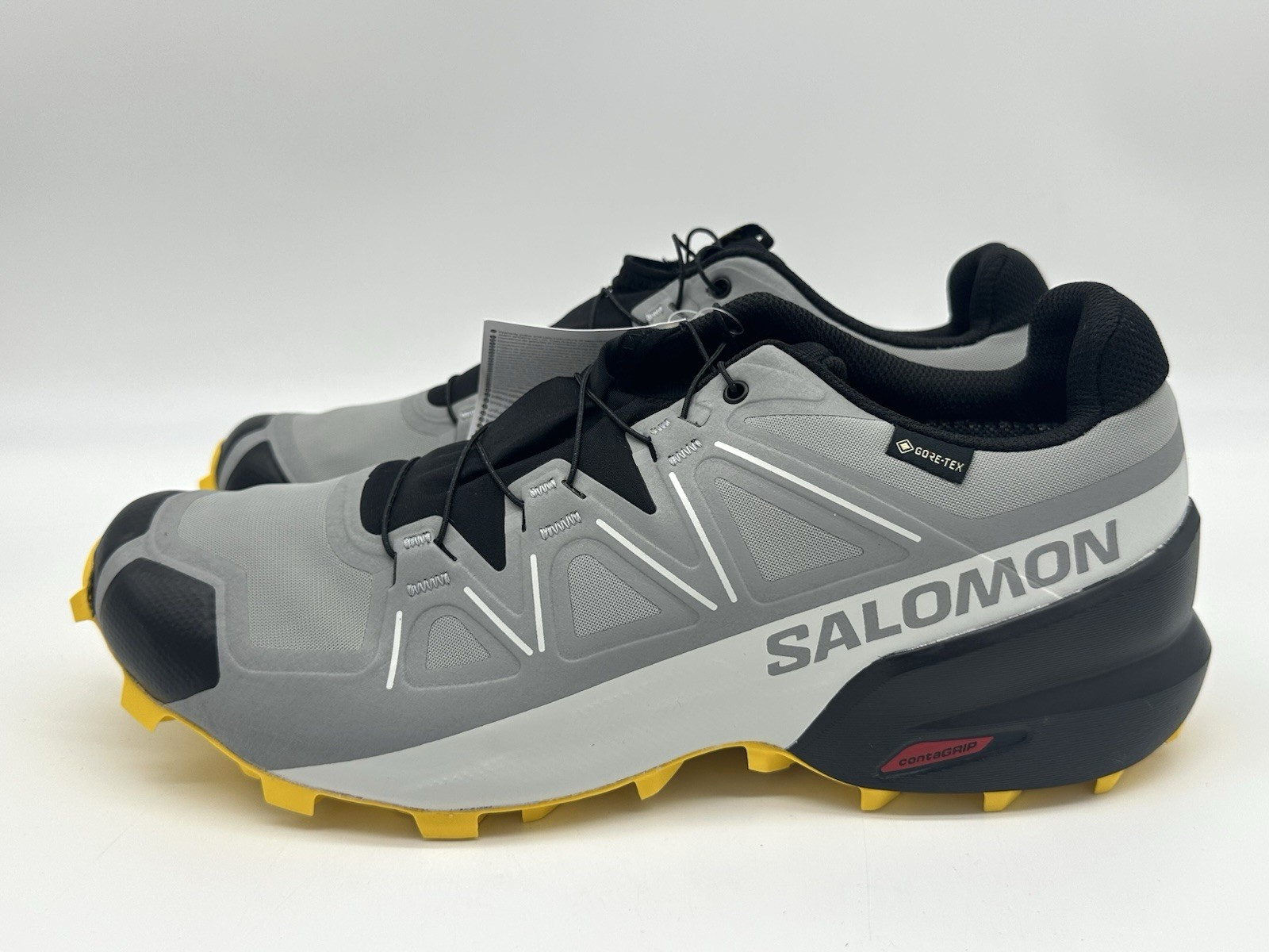 Scarpe da trekking Salomon Speedcross 5 GTX da uomo taglia 11 grigie impermeabili 475692