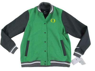 $165 Nike NEW Varsity OREGON DUCKS Womens M Lettermans Bomber Jacket DJ5972
