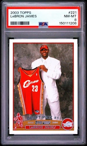2003-04 Topps Lebron James Rookie #221 PSA 8 NM-MT