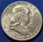 A 1951 S Franklin Half Dollar BU Nice Blazer!!!