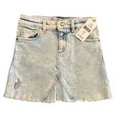NWT DL1961 Light Wash Distressed Denim Skirt, Girls Size 6