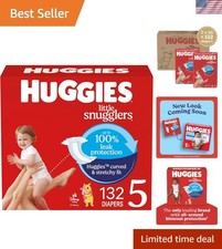 Huggies Size 5 Little Snugglers Baby Diapers - 132 Count, Disney Designs