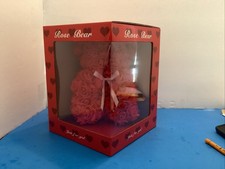 Rose Bear Just for You Artificial Flowers Teddy Bear. In Factory Sealed Box New