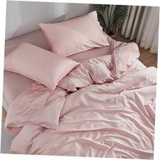 DOZ Sheet Set, 100 Viscose derived from King - 3 Piece NO Top Sheet Blush