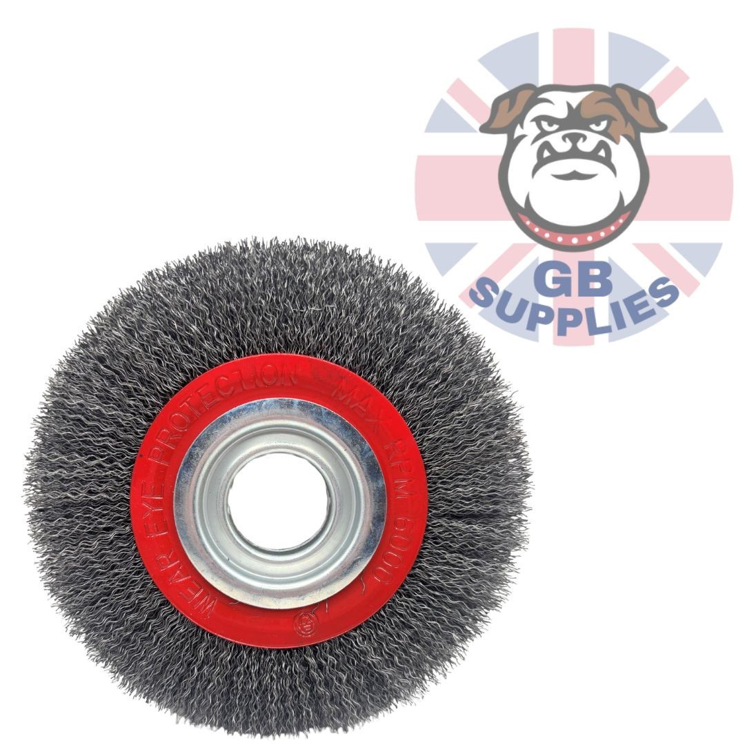 Crimped Bench Grinder Wire Brush 150mm X 20mm ABRACS