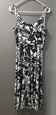Loft Black and White Floral Maxi Dress Size Xtra Small Petite NWT