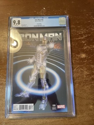 Iron Man 18 Variant/ CGC 9.8/ White Pages/ Hajime Sorayanna/ HTF/ Ghost!!!