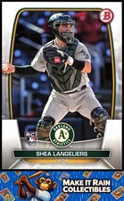 Shea Langeliers 2023 Bowman #3 Oakland Athletics Rookie RC