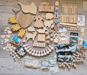Wood Cutouts Craft Wooden Crafters Supplies Huge Lot. See Pics!