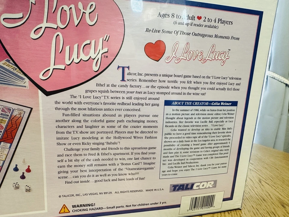 NEW SEALED I Love Lucy 💕 Limited Edition 50th Anniversary Board Game 80s/90s  - Image 3 of 4