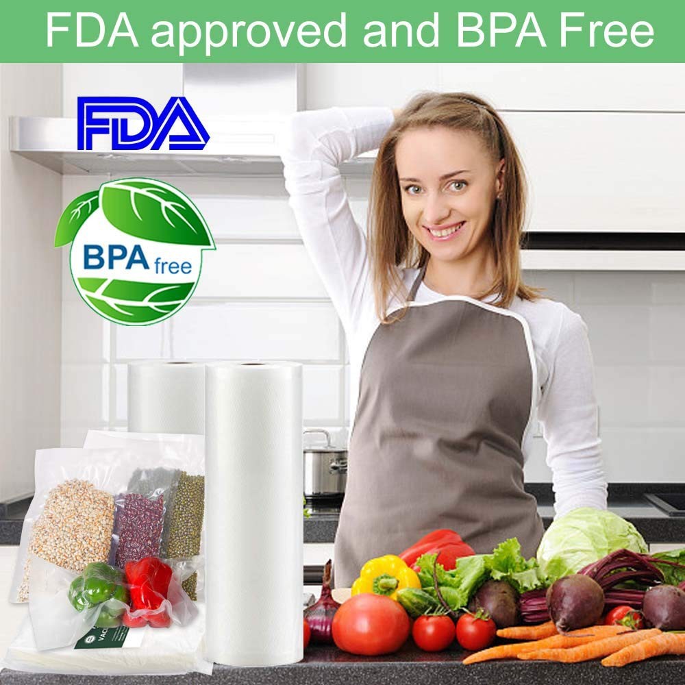 Compact Vacuum Sealer Machine with Food Saver Bags for Kitchen Storage