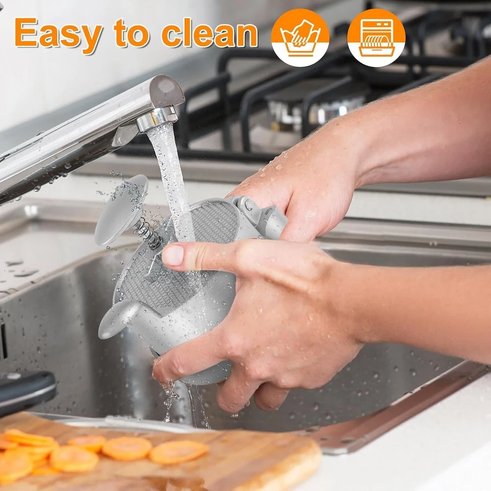 Pressa per Hamburger Regolabile in Altezza in Alluminio Pressofuso Antiaderente  - Immagine 4 di 4