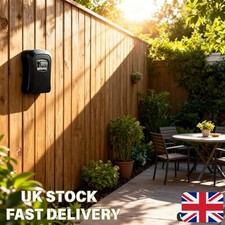 Police Approved Key Safe, 4-Digit Wall Mounted Outdoor Lock Box,Security,PLASTIC