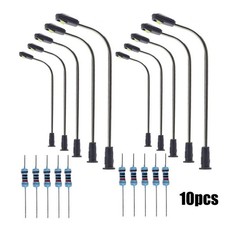 10pcs / Set LED Street Luci 42mm for Ferrovia & Costruzione Layout Hot Pratica