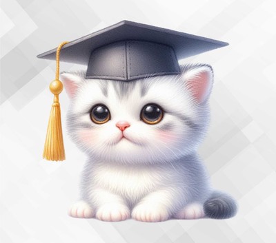 Katze mit Abschlusskappe Wand Vinyl Aufkleber Abziehbild TK364