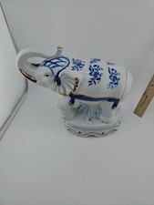 Beautiful Porcelain Blue Whte with Gld Trim E...