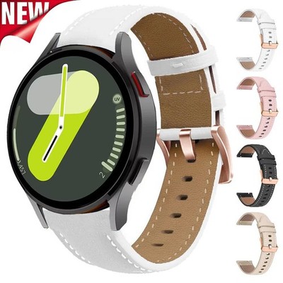 Leder Armband Für Samsung Galaxy Watch Active 2/Watch 4/5/6/7 40 44 43 46 47mm