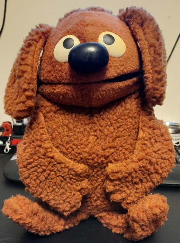 Vintage Muppets Rowlf The Dog 1977 Fisher Price 17” Plush Hand Puppet Jim Henson