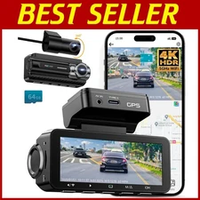 Dual Dash Camera Set Super Night Vision