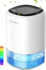 Dehumidifier with 1400ml Tank, Auto Shut-Off, 7-Color LED Quiet Operation