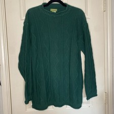 Esprit Vintage Green Knit Sweater Women s 100 Cotton - M
