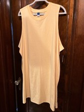 Old Navy Women’s Size XXL Yellow 100% Cotton Sleeveless Jersey A-Line Dress NWT