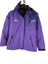NWT MOERDENG Coat Women Waterproof Ski Jacket Winter Snow Hood S New Purple