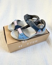 Image of Hotter Walk II Extra Wide Stability Sandals in Sky Blue Multi, Size 7 EU 41