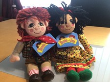 Vintage Rosie And Jim Plush Beanie Dolls 1999 Ragdoll Productions With Tags