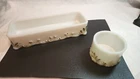 Vintage Matching Milk Glass Vanity Trinket/Jewelry Makeup Boxes Dishes