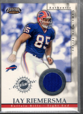 A8449- 2002 Pacific Exclusive Spiel Getragen Trikots #6 Jay Riemersma - Nm-Mt