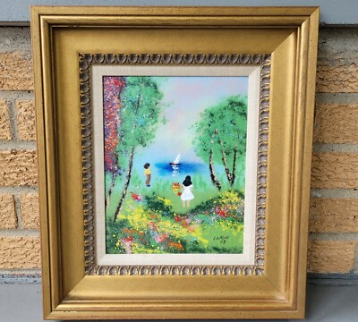 Louis Cardin Original 1978 enamel on copper painting | eBay