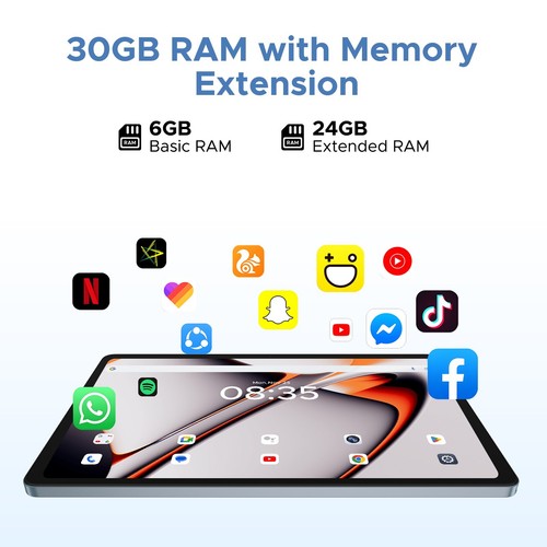 DOOGEE U11 PRO Android 15 Tablet 11 Inch, 30GB +256GB/2TB, 8580mAh 90Hz Screen - Picture 6 of 10
