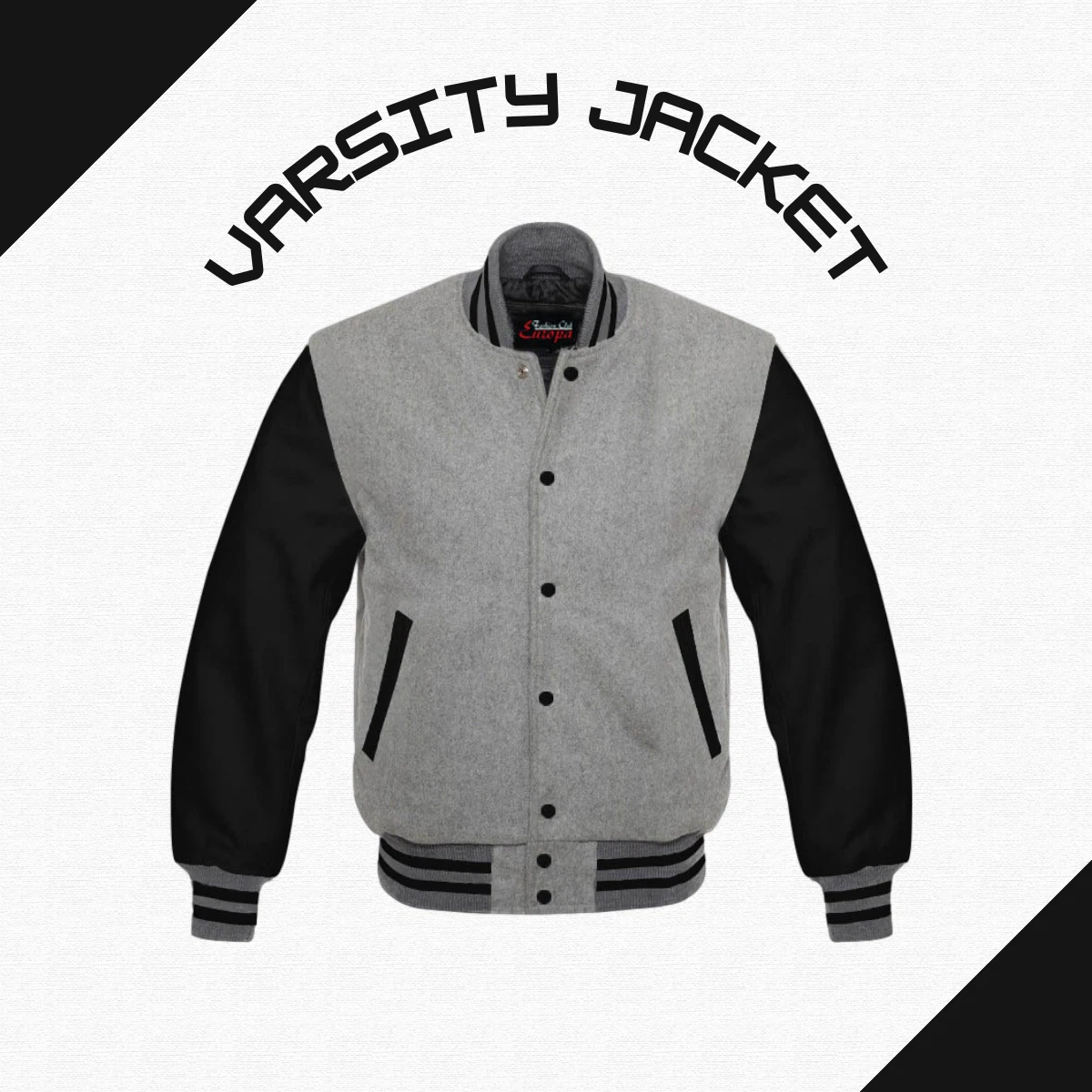 Baseball Wool Jacket Quality Bomber Jacket Letterman Wool & Real Leather Sleeves