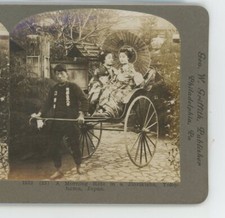 Jinrikisha Morning Ride Yokohama Japan Griffith Stereoview
