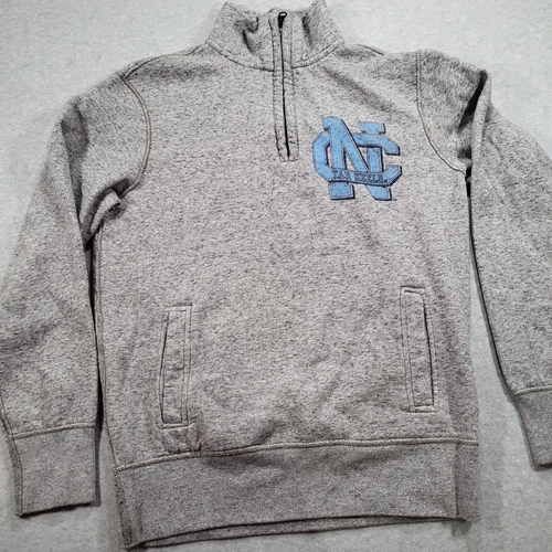 North Carolina Tar Heels Mens Medium Tailgate Gray 1/4 Zip Fleece Pullover - Picture 5 of 9