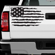 US American Flag Distressed sticker Allsize regular Chrome Mirror Vinyl Colors