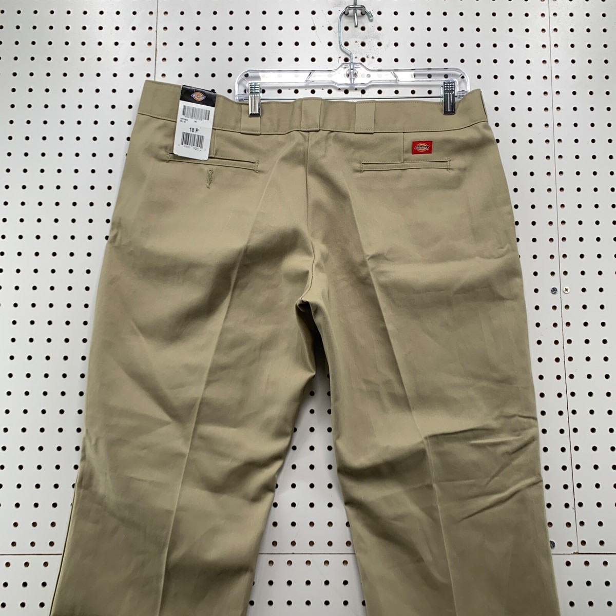 NEW Dickies Chino Pants Women 18P Fits 42x28 Tan Workwear Low Rise