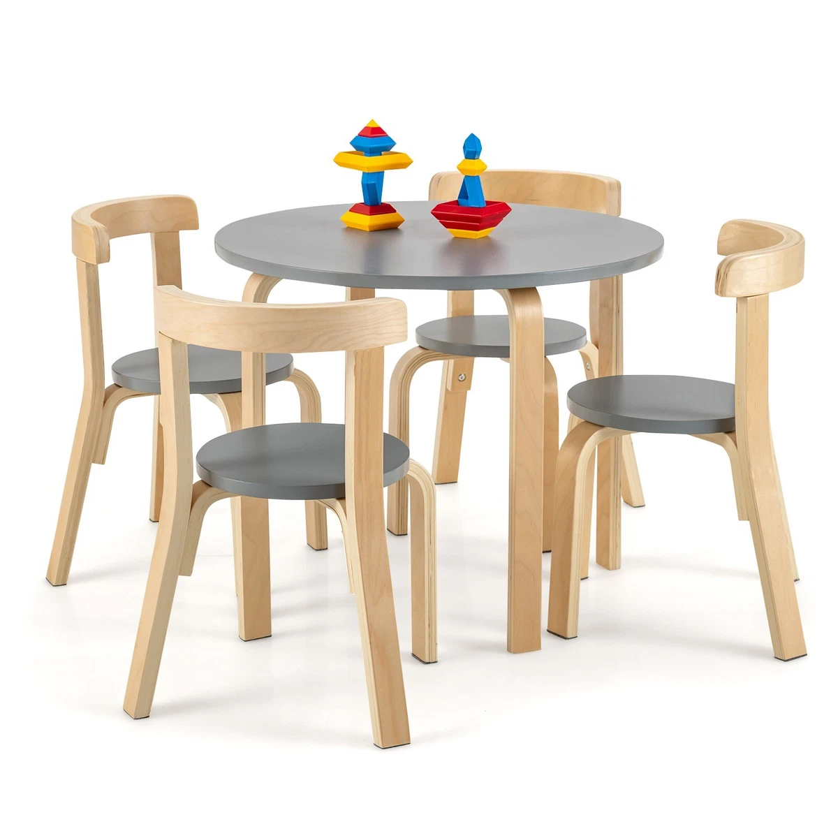Children's wood 2024 table and chairs