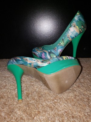 Peacock green High heels | eBay