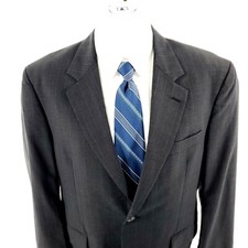 Jos A Bank Wool 2 Button Suit Jacket 42R Gray Striped Tagged 42S See Description