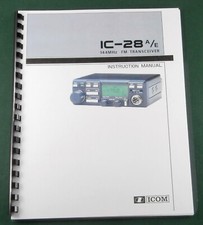 Icom IC-28A/E Instruction Manual: Comb Bound with Protective Covers 